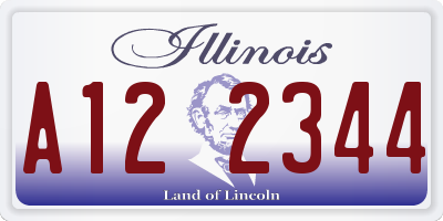 IL license plate A122344