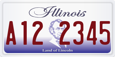 IL license plate A122345