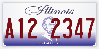 IL license plate A122347