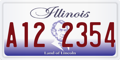 IL license plate A122354