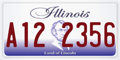 IL license plate A122356