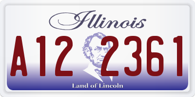 IL license plate A122361