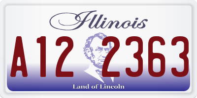 IL license plate A122363