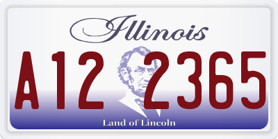 IL license plate A122365