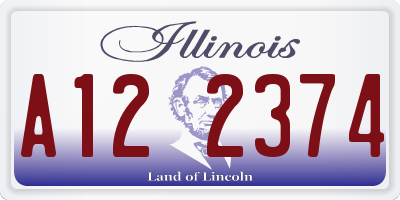 IL license plate A122374