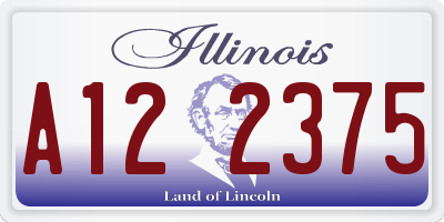 IL license plate A122375