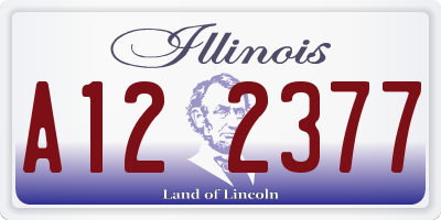 IL license plate A122377