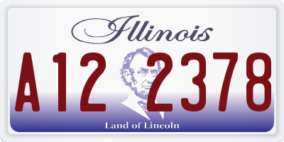 IL license plate A122378