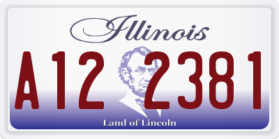IL license plate A122381