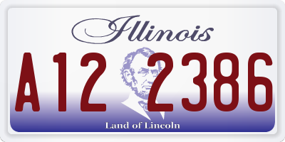 IL license plate A122386