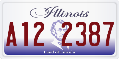 IL license plate A122387