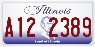 IL license plate A122389