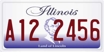IL license plate A122456