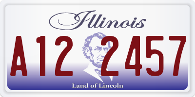 IL license plate A122457
