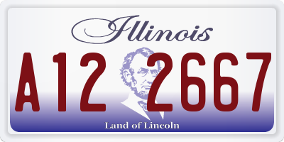 IL license plate A122667