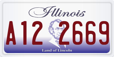 IL license plate A122669