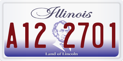 IL license plate A122701