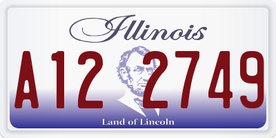 IL license plate A122749
