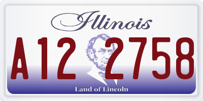IL license plate A122758
