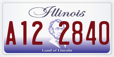 IL license plate A122840