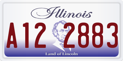 IL license plate A122883