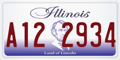 IL license plate A122934