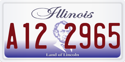 IL license plate A122965