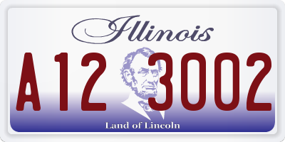 IL license plate A123002