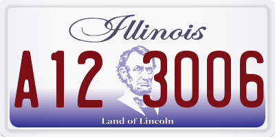 IL license plate A123006