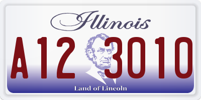 IL license plate A123010