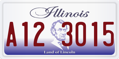 IL license plate A123015