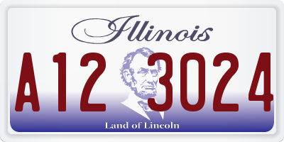 IL license plate A123024