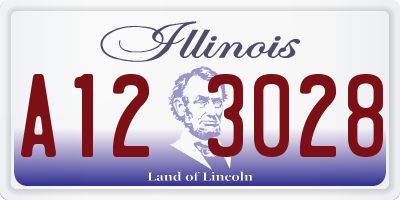 IL license plate A123028