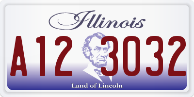 IL license plate A123032