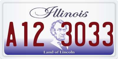 IL license plate A123033