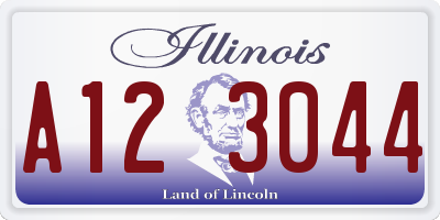IL license plate A123044
