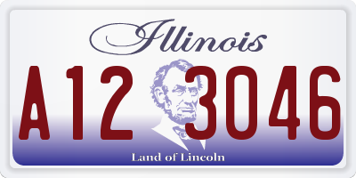 IL license plate A123046