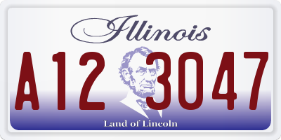 IL license plate A123047