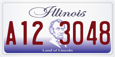 IL license plate A123048