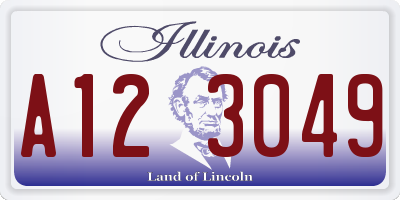IL license plate A123049
