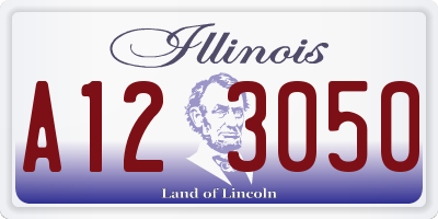 IL license plate A123050