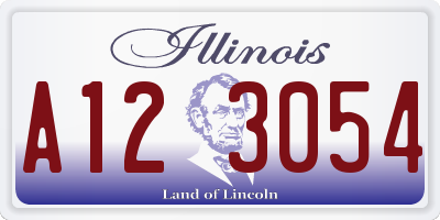 IL license plate A123054
