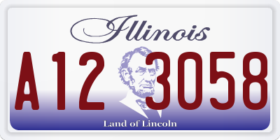 IL license plate A123058