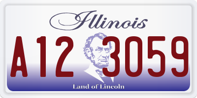 IL license plate A123059