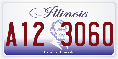IL license plate A123060