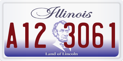 IL license plate A123061