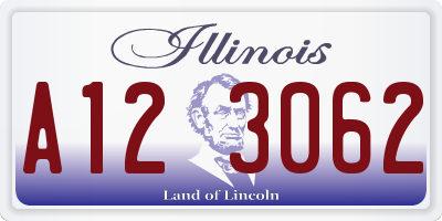 IL license plate A123062