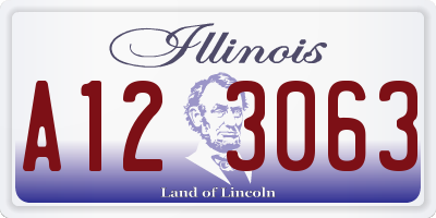 IL license plate A123063