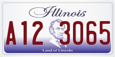 IL license plate A123065