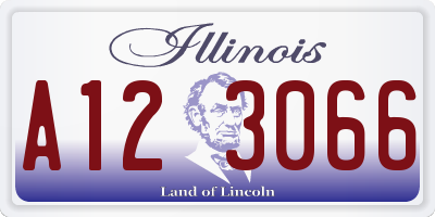 IL license plate A123066